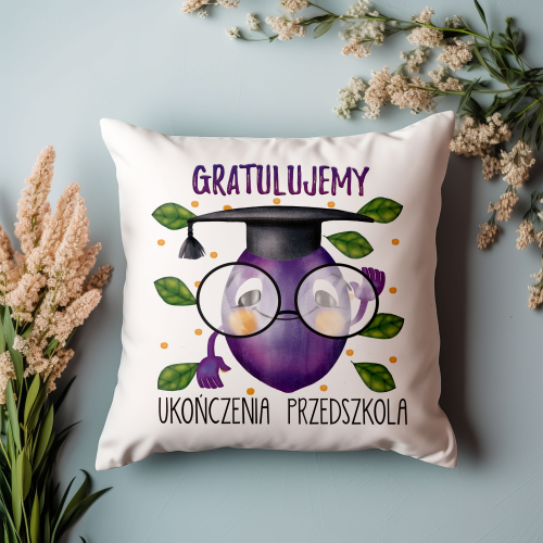 Poduszka Prezent Zakończenie Przedszkola ŚLIWKA