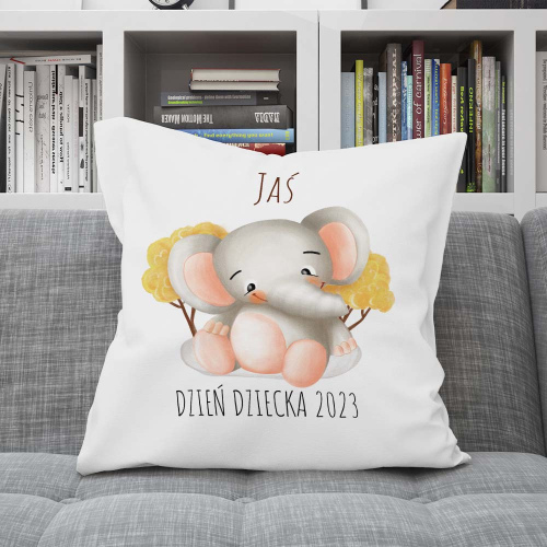 Poduszka Prezent DZIEŃ DZIECKA Słonik IMIĘ