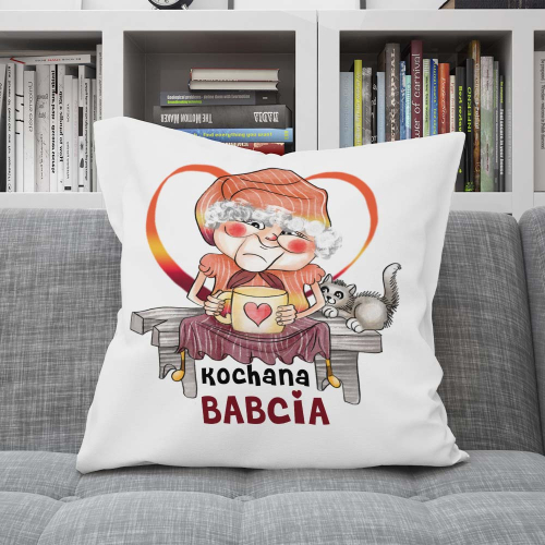 PODUSZKA PREZENT DZIEŃ BABCI KOCHANA BABCIA KOBIETA UPOMINEK