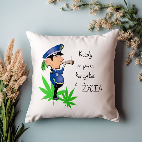 Poduszka Prezent Rasta Trawka Ganja KAŻDY MA PRAWO