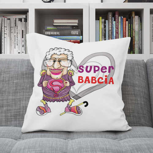 PODUSZKA JASIEK PREZENT DZIEŃ BABCI SUPER BABCIA KOBIETA