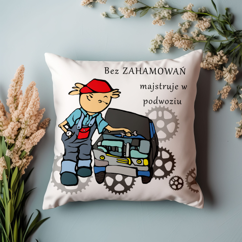 UPOMINEK PODUSZKA PREZENT ZAWÓD MECHANIK SAMOCHODOWY