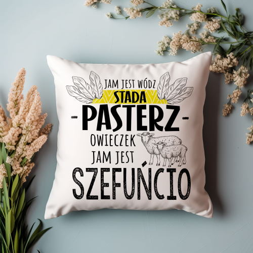 Poduszka Prezent Praca SZEF Pasterz Owieczek