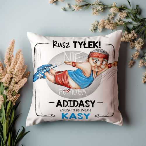 Poduszka Prezent Motywacja Sport RUSZ TYŁEK