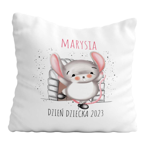 Poduszka Prezent DZIEŃ DZIECKA Myszka IMIĘ