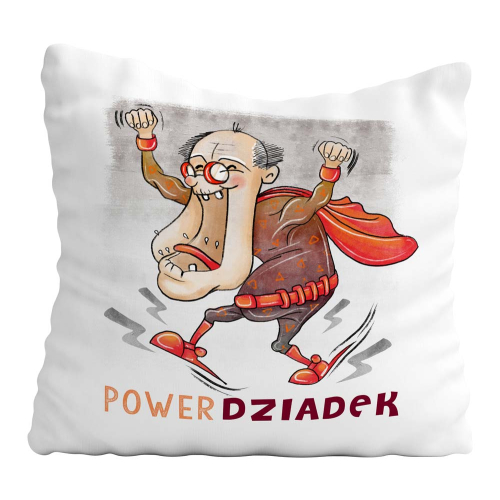 Poduszka Prezent Dzień Dziadka POWER