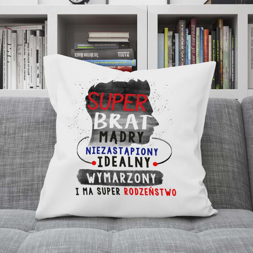 Poduszka Prezent Dla Brata SUPER BRAT