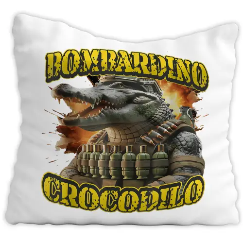 Poduszka Bombardino Crocodilo Brainrot Viral Tiktok Prezent