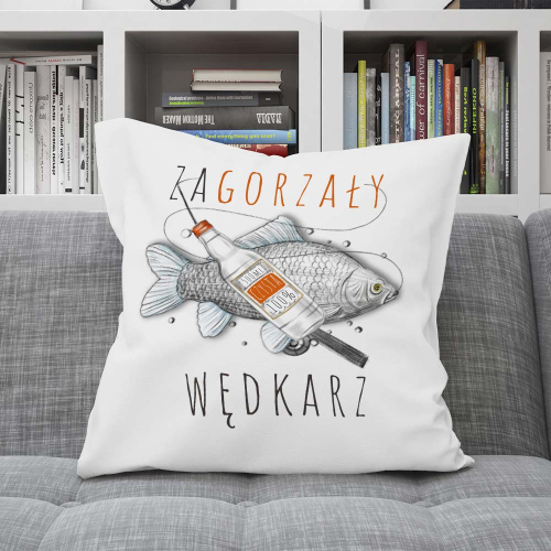 PODUSZKA PREZENT HOBBY WĘDKARSTWO WĘDKARZ UPOMINEK