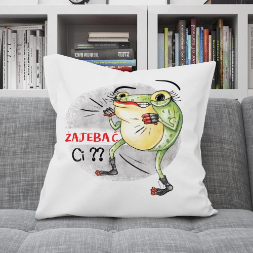 Poduszka Prezent Żaba ZACZEPNY ONA