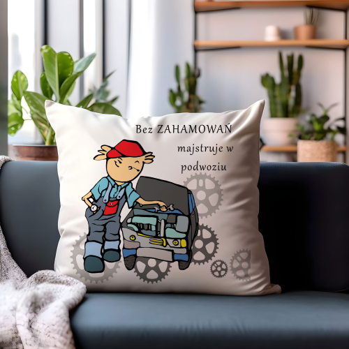 UPOMINEK PODUSZKA PREZENT ZAWÓD MECHANIK SAMOCHODOWY