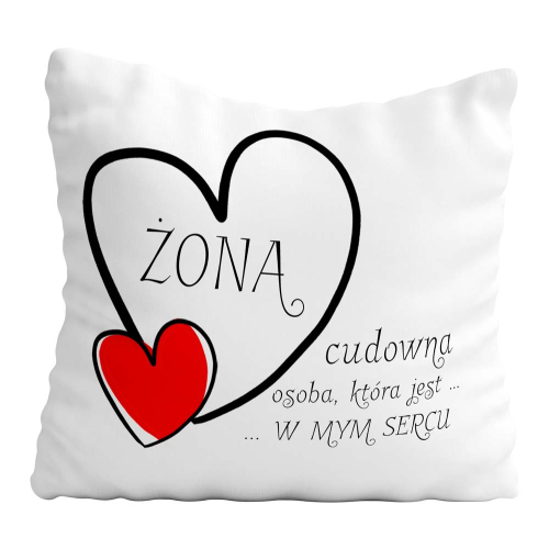 Poduszka Prezent Walentynki ŻONA CUDOWNA