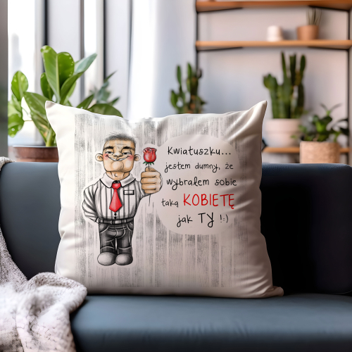 Poduszka Prezent Walentynki JESTEM DUMNY