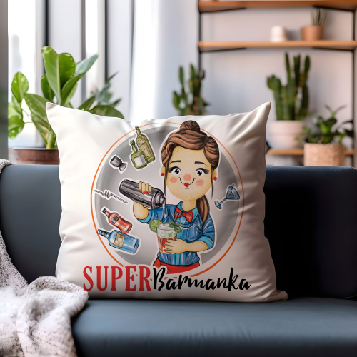 Poduszka Prezent Praca Zawód Super BARMANKA