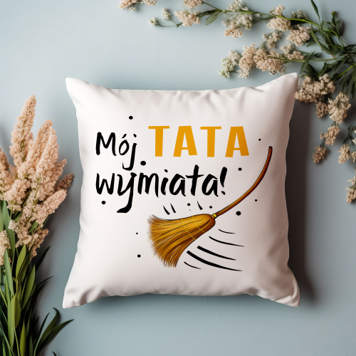 UPOMINEK PODUSZKA JASIEK PREZENT ŚWIĘTO NA DZIEŃ OJCA TATY OJCZYMA NADRUK