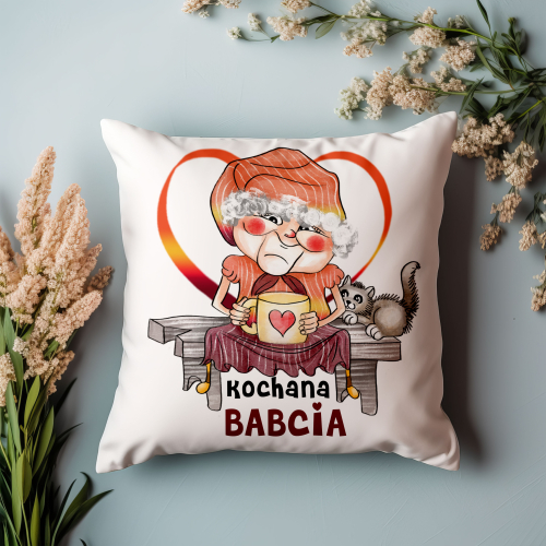 PODUSZKA PREZENT DZIEŃ BABCI KOCHANA BABCIA KOBIETA UPOMINEK