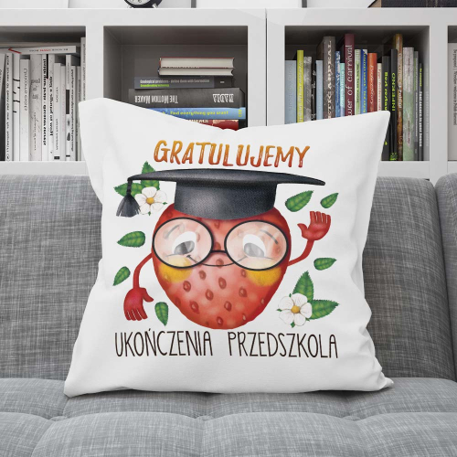 Poduszka Prezent Koniec Przedszkola POZIOMKA