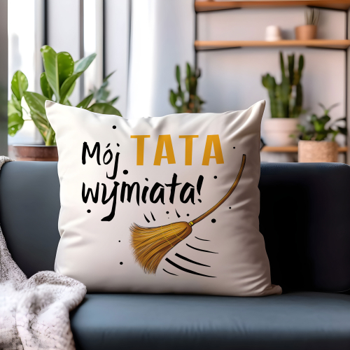 UPOMINEK PODUSZKA JASIEK PREZENT ŚWIĘTO NA DZIEŃ OJCA TATY OJCZYMA NADRUK
