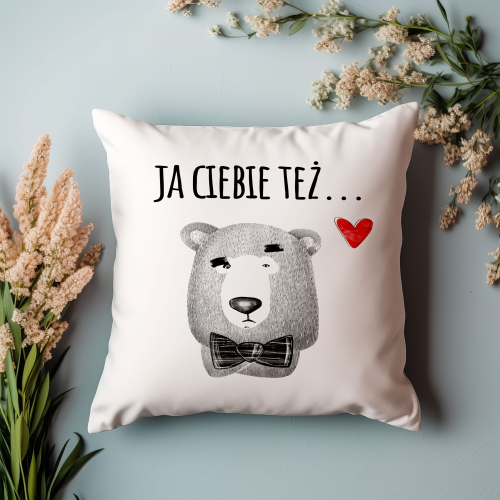 Poduszka Prezent Walentynki Miś Kocham