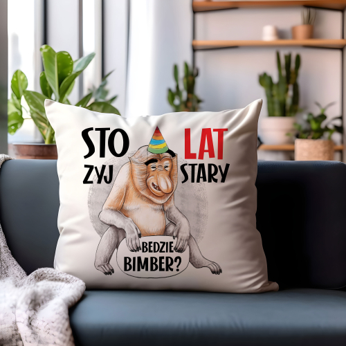 URODZINY PREZENT PODUSZKA NOSACZ BĘDZIE BIMBER?