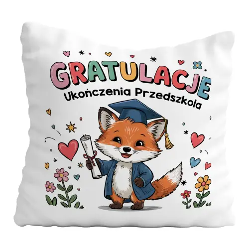 PODUSZKA PREZENT NA ZAKOŃCZENIE ROKU DZIECKU UPOMINEK PRZEDSZKOLE LISKI