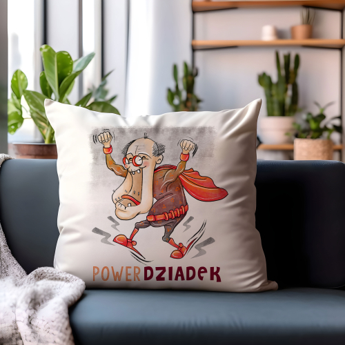 Poduszka Prezent Dzień Dziadka POWER
