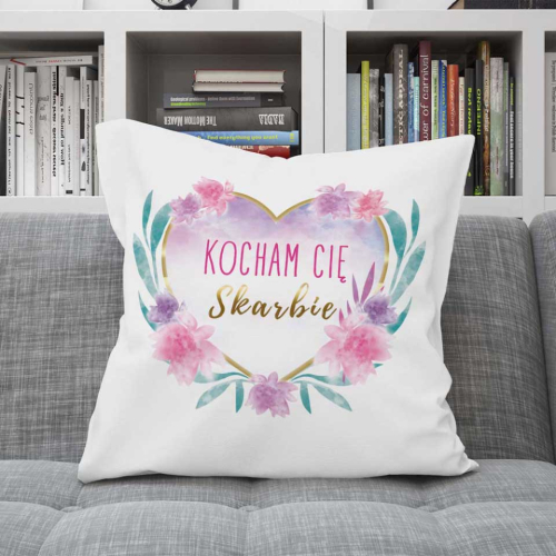 Poduszka Prezent Walentynki KOCHAM SKARBIE