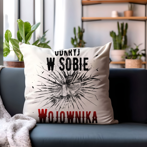 Poduszka Prezent Motywacja Sport WOJOWNIK