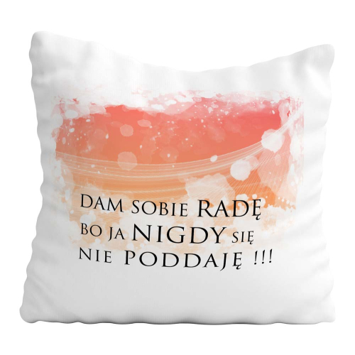 Poduszka Motywacja Sport NIE PODDAJĘ SIĘ