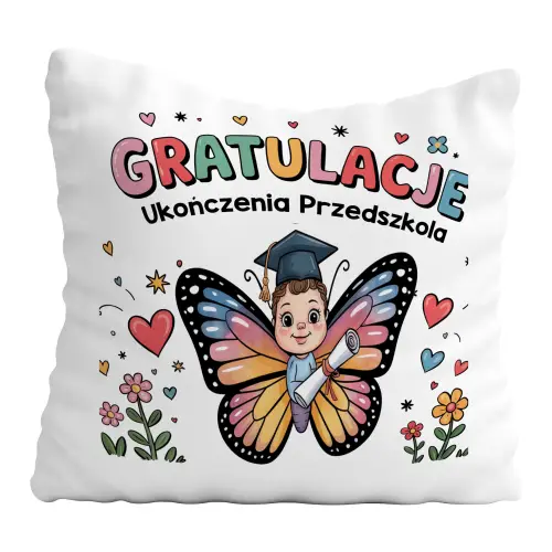 PODUSZKA PREZENT NA ZAKOŃCZENIE ROKU ŻŁOBEK UPOMINEK PRZEDSZKOLE MOTYLKI