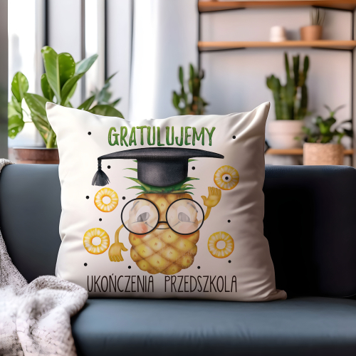 Poduszka Prezent Zakończenie Przedszkola ANANAS
