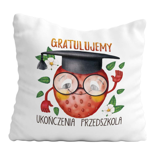 Poduszka Prezent Koniec Przedszkola POZIOMKA