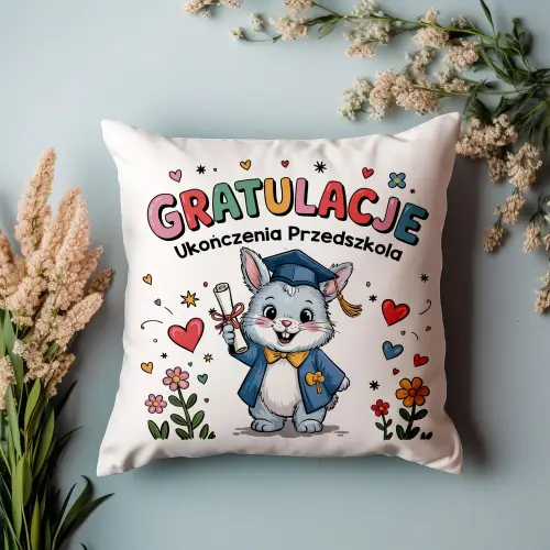 PODUSZKA PREZENT NA UKOŃCZENIE ROKU UPOMINEK PRZEDSZKOLE ŻŁOBEK DLA DZIECI