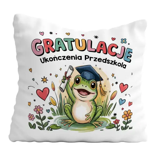 PODUSZKA PREZENT NA ZAKOŃCZENIE ROKU UPOMINEK PRZEDSZKOLE DLA DZIECKA ŻABA