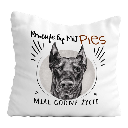 Poduszka Prezent Pies Rasa CANE CORSO pracuję by