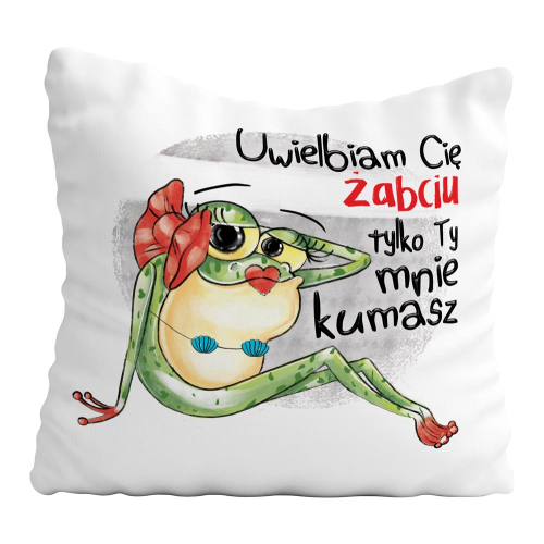 Poduszka Prezent Żaba TY MNIE KUMASZ