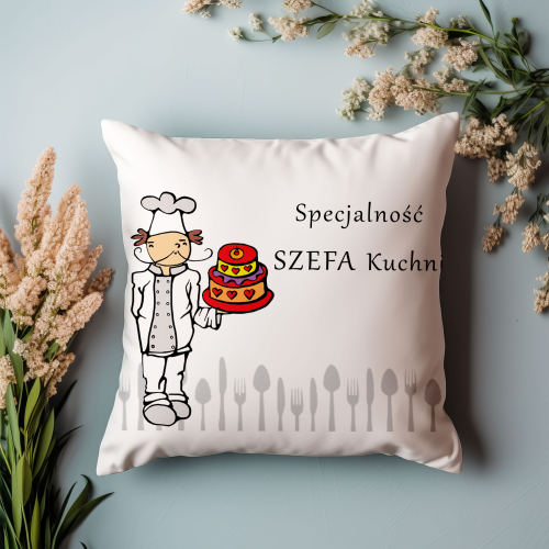 UPOMINEK PODUSZKA PREZENT ZAWÓD SZEF KUCHNI PIEKARZ CUKIERNIK