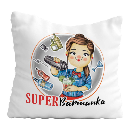 Poduszka Prezent Praca Zawód Super BARMANKA