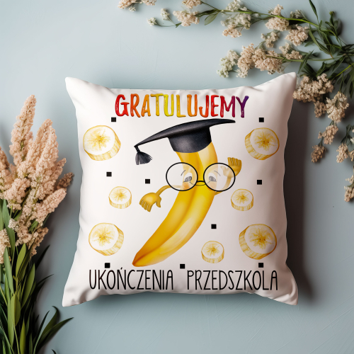 Poduszka Prezent Zakończenie Przedszkola BANANEK