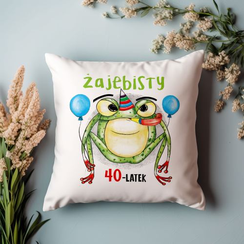 PODUSZKA PREZENT URODZINY ŻAJEBISTY... LATEK PERSONALIZACJA ŻABA