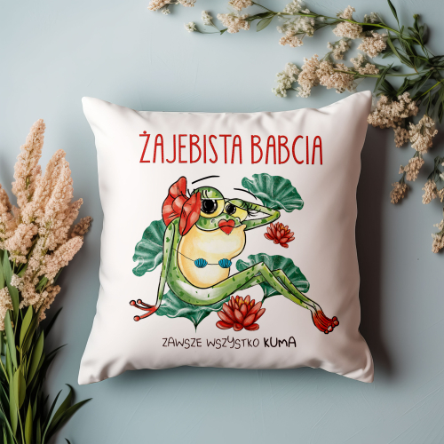 Poduszka prezent na DZIEŃ BABCI żajebista