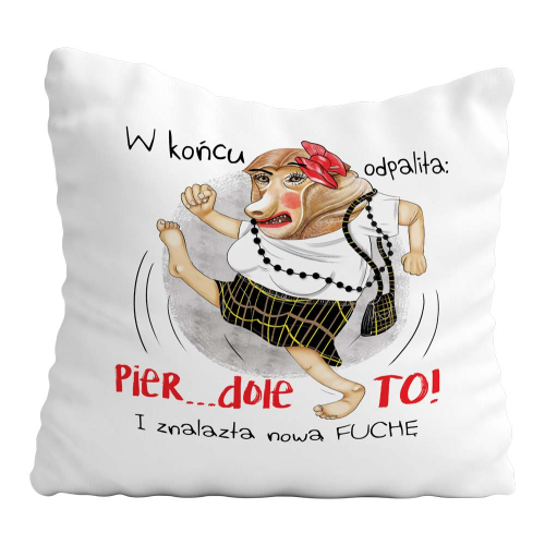 Poduszka Prezent Praca NOSACZ ONA Nowa Fucha