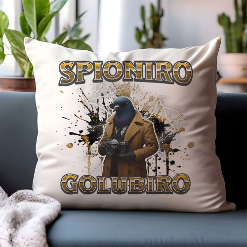 Poduszka Spioniro Golubiro Italian Brainrot Viral Tiktok Prezent