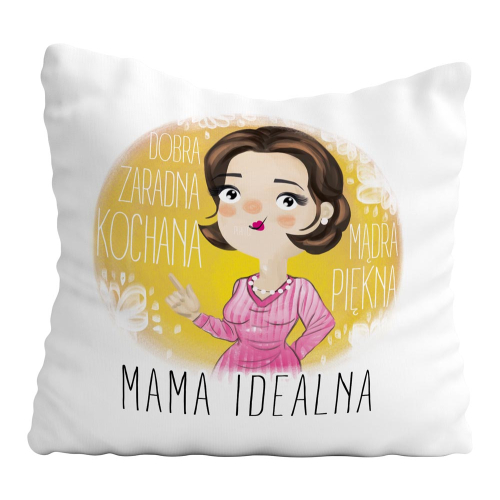 PODUSZKA PREZENT ŚWIĘTO DLA MAMY DZIEŃ MATKI TEŚCIOWEJ KOBIETA MAMA IDEALNA