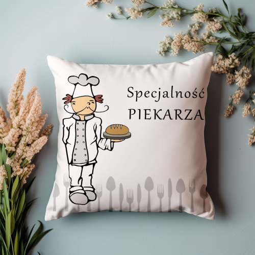 UPOMINEK PODUSZKA PREZENT ZAWÓD PIEKARZ KUCHARZ SZEF KUCHNI