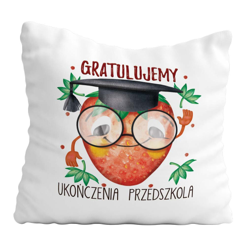 Poduszka Prezent Zakończenie Przedszkola TRUSKAWKA