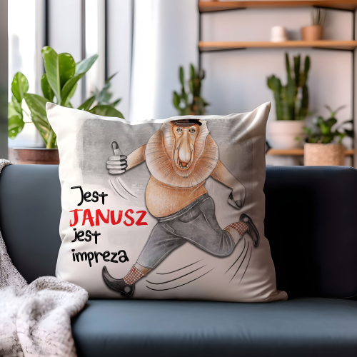 Poduszka Prezent Nosacz JANUSZ IMPREZA