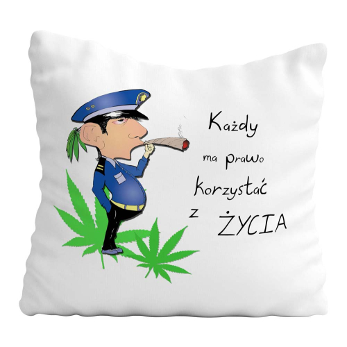 Poduszka Prezent Rasta Trawka Ganja KAŻDY MA PRAWO