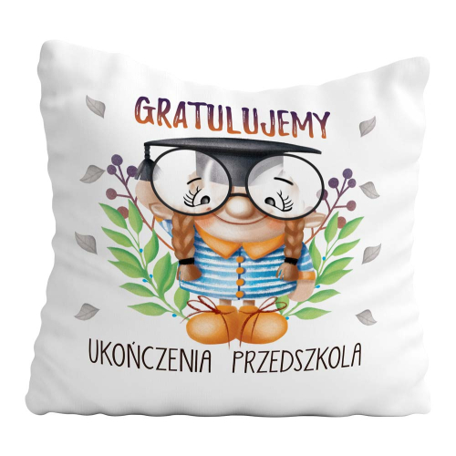 PODUSZKA PREZENT NA ZAKOŃCZENIE PRZEDSZKOLA DZIEWCZYNKA GRATULACJE