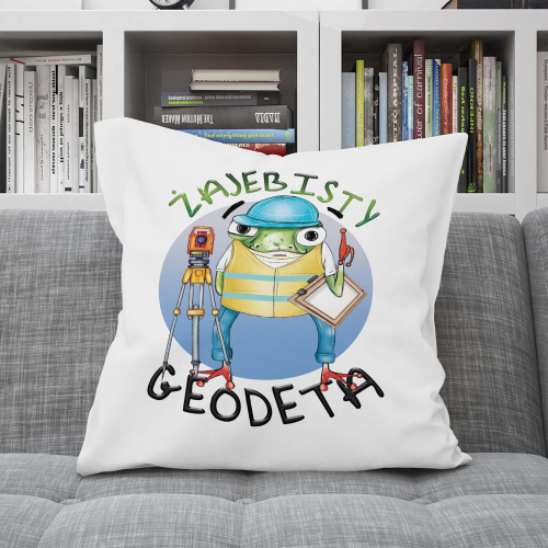 Poduszka Prezent Praca Zawód Żajebisty GEODETA